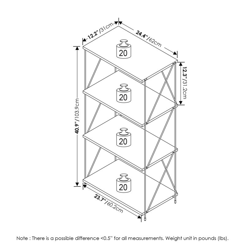 17 Stories Townville Bookcase Wayfair